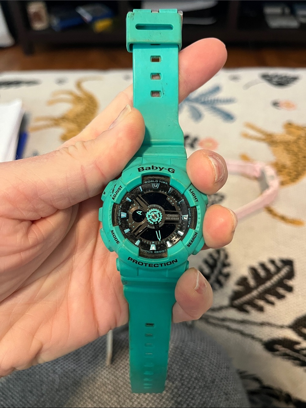 Casio Trio: Pink, Cream & Teal Resin Sport Watches - Picture 3 of 6